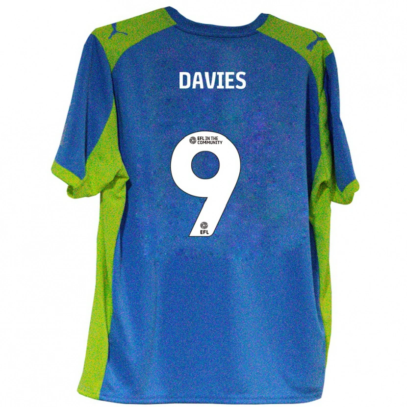 Danxen Dames Will Davies #9 Hemelsblauw Geel Uitshirt Uittenue 2025/26 T-Shirt