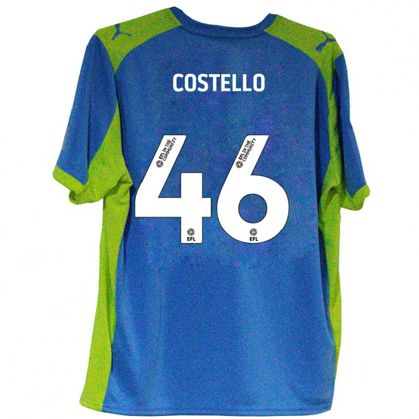Danxen Dames Calum Costello #46 Hemelsblauw Geel Uitshirt Uittenue 2025/26 T-Shirt