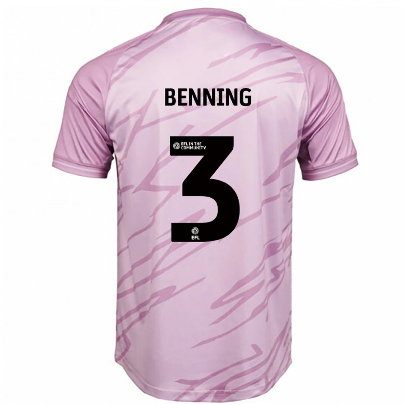 Danxen Dames Mal Benning #3 Roze Zwart Uitshirt Uittenue 2025/26 T-Shirt