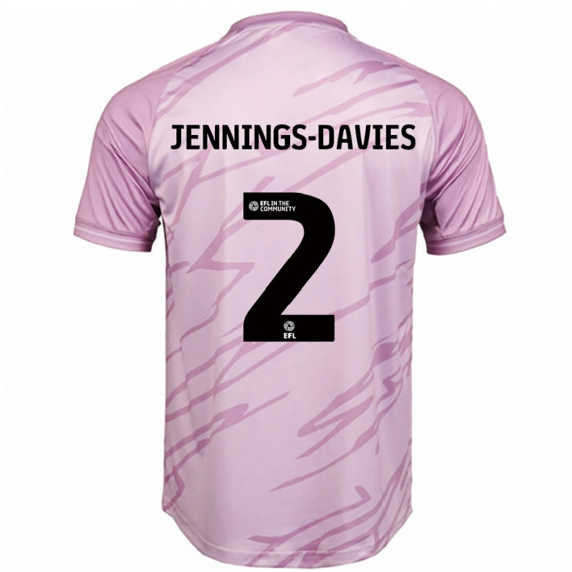 Danxen Dames Emily-Grace Jennings-Davies #2 Roze Zwart Uitshirt Uittenue 2025/26 T-Shirt
