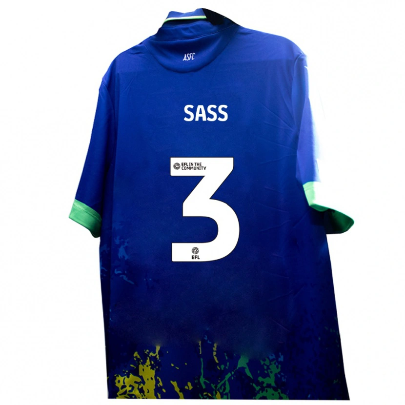 Danxen Dames Freddie Sass #3 Blauw Geel Uitshirt Uittenue 2025/26 T-Shirt