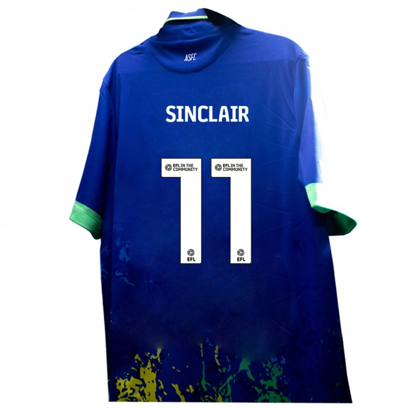 Danxen Dames Isaac Sinclair #11 Blauw Geel Uitshirt Uittenue 2025/26 T-Shirt