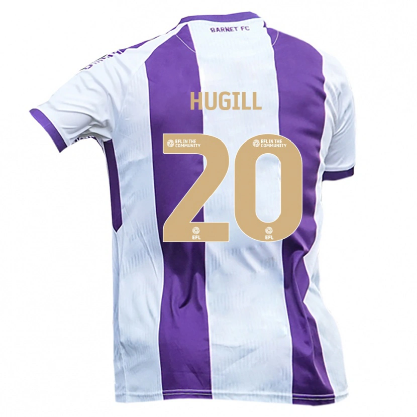 Danxen Dames Joe Hugill #20 Wit Paars Uitshirt Uittenue 2025/26 T-Shirt