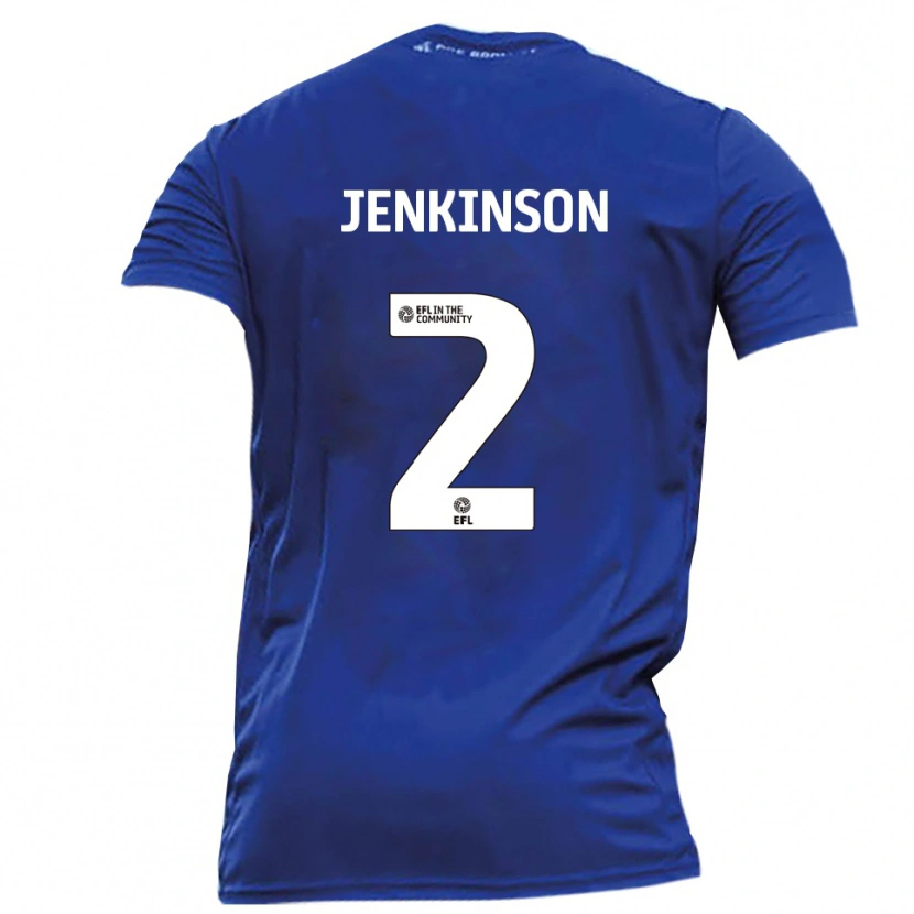 Danxen Dames Carl Jenkinson #2 Blauw Wit Uitshirt Uittenue 2025/26 T-Shirt
