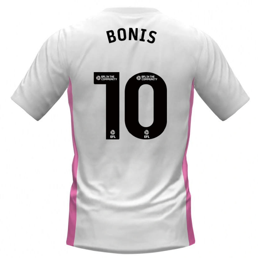 Danxen Dames Lee Bonis #10 Wit Rood Uitshirt Uittenue 2025/26 T-Shirt