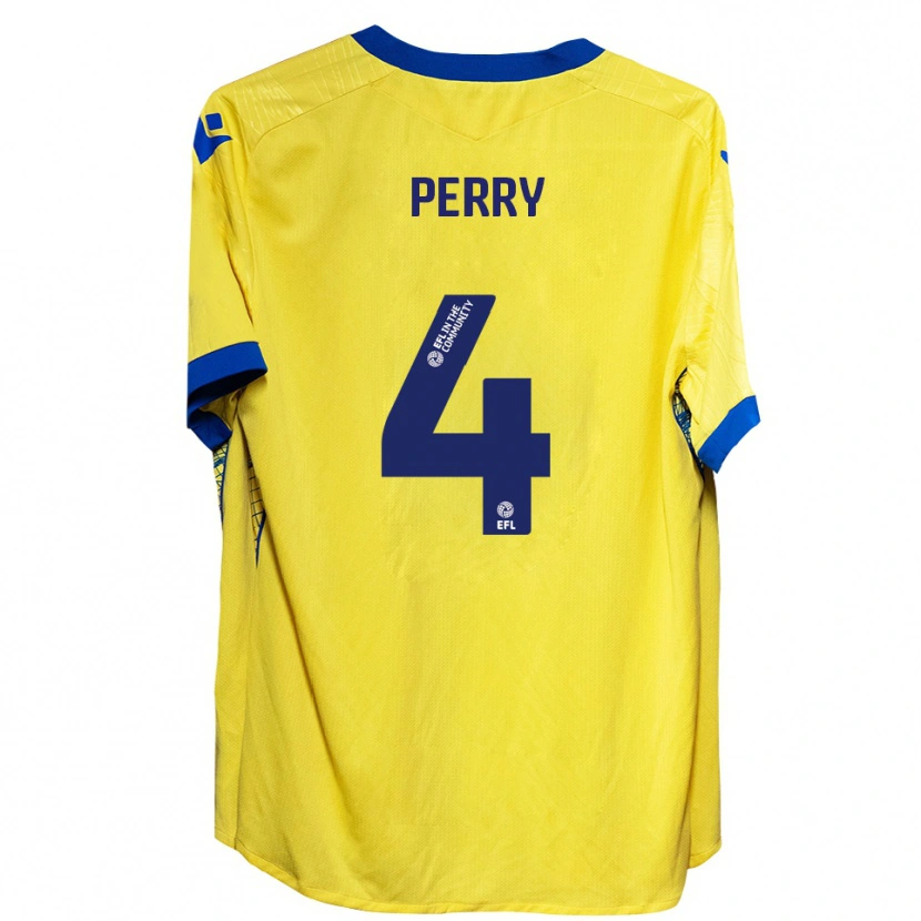 Danxen Dames Ben Perry #4 Geel Blauw Uitshirt Uittenue 2025/26 T-Shirt