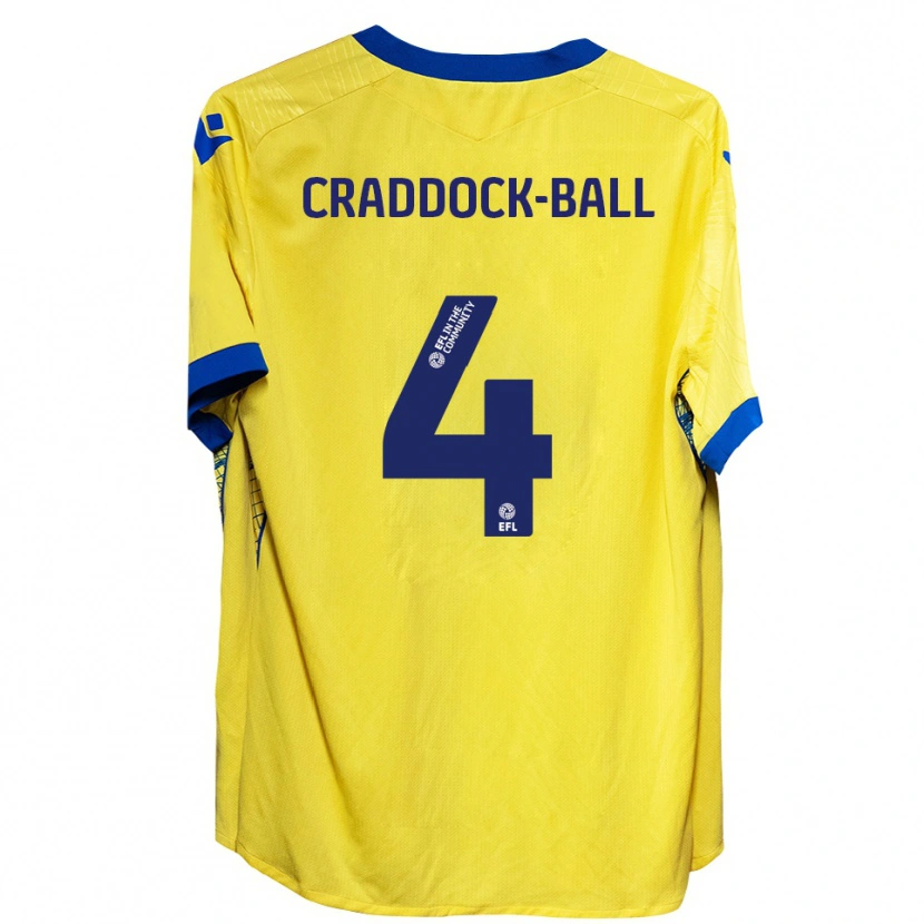 Danxen Dames Cassie Craddock-Ball #4 Geel Blauw Uitshirt Uittenue 2025/26 T-Shirt