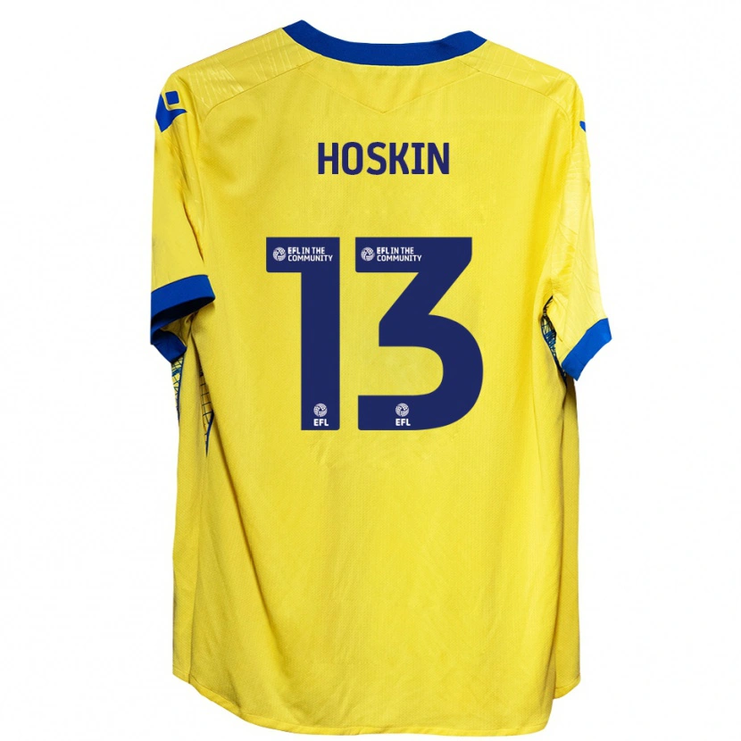Danxen Dames Owen Hoskin #13 Geel Blauw Uitshirt Uittenue 2025/26 T-Shirt