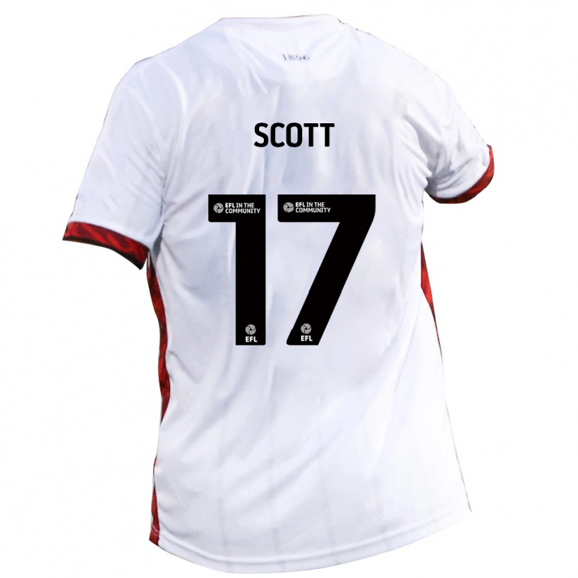Danxen Dames Kyle Scott #17 Wit Rood Zwart Uitshirt Uittenue 2025/26 T-Shirt