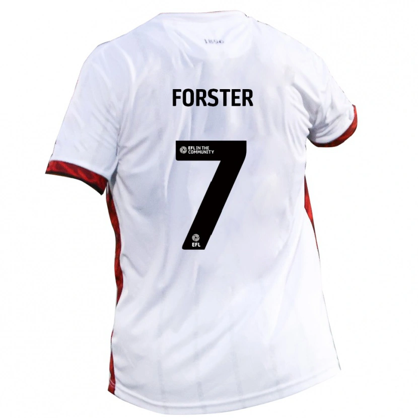 Danxen Dames Harry Forster #7 Wit Rood Zwart Uitshirt Uittenue 2025/26 T-Shirt