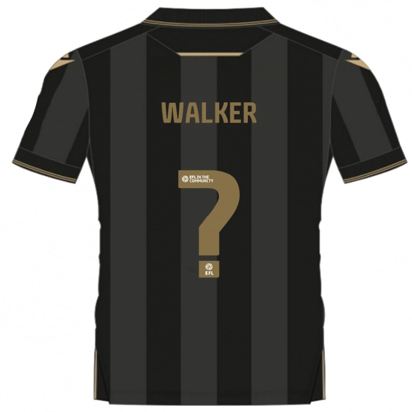 Danxen Dames Jonah Walker #0 Zwart Goud Uitshirt Uittenue 2025/26 T-Shirt