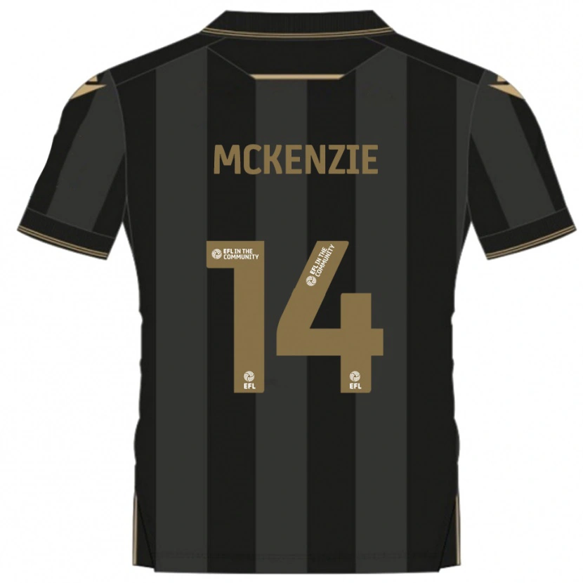 Danxen Dames Robbie Mckenzie #14 Zwart Goud Uitshirt Uittenue 2025/26 T-Shirt