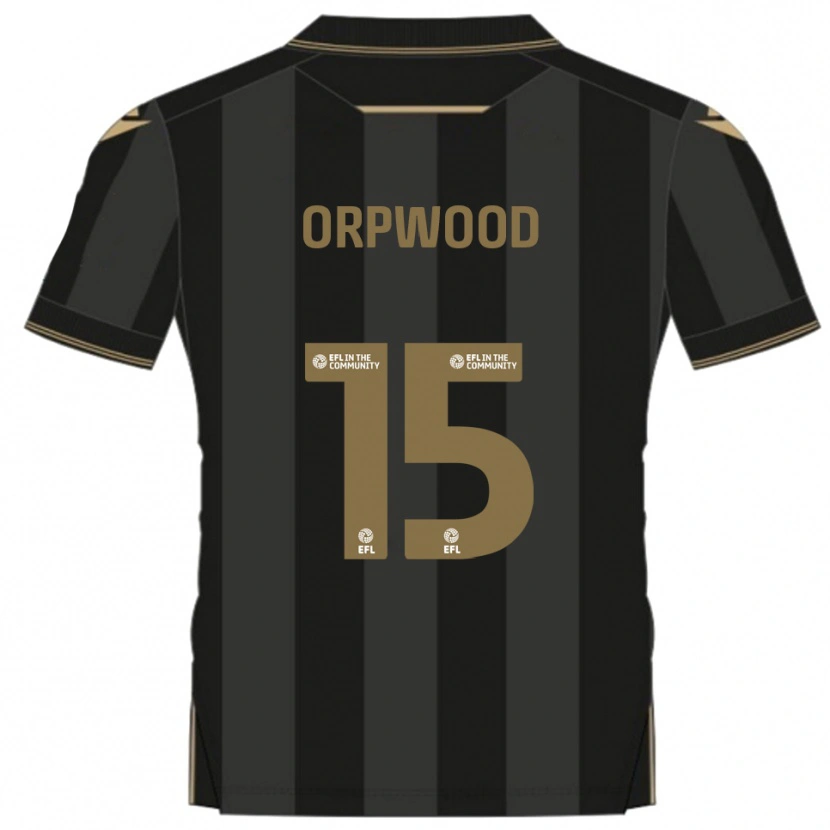 Danxen Dames Jo Orpwood #15 Zwart Goud Uitshirt Uittenue 2025/26 T-Shirt