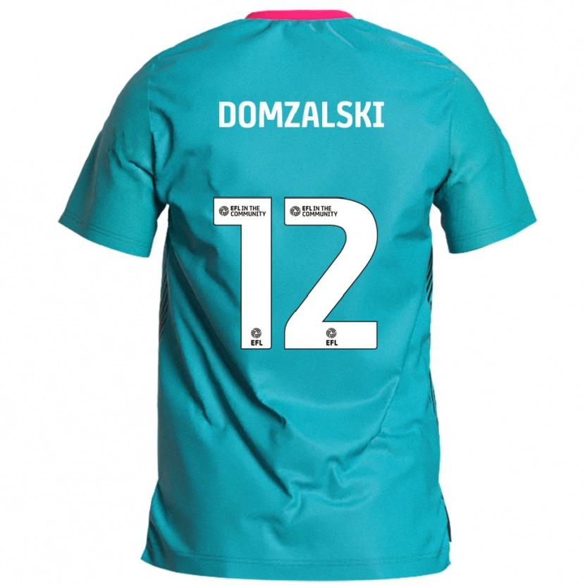Danxen Dames Ollie Domzalski #12 Hemelsblauw Roze Uitshirt Uittenue 2025/26 T-Shirt