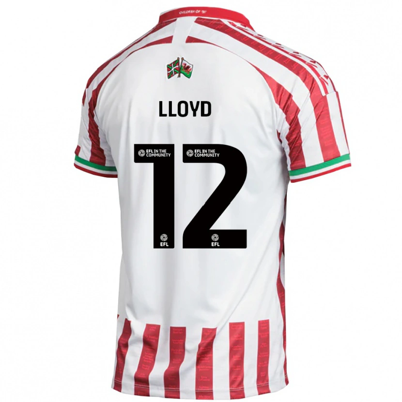 Danxen Dames Tomos Lloyd #12 Rood Wit Uitshirt Uittenue 2025/26 T-Shirt