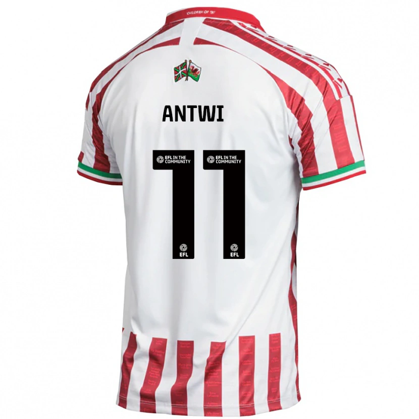 Danxen Dames Cameron Antwi #11 Rood Wit Uitshirt Uittenue 2025/26 T-Shirt