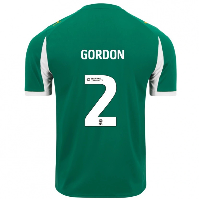 Danxen Dames Kellan Gordon #2 Groen Wit Uitshirt Uittenue 2025/26 T-Shirt