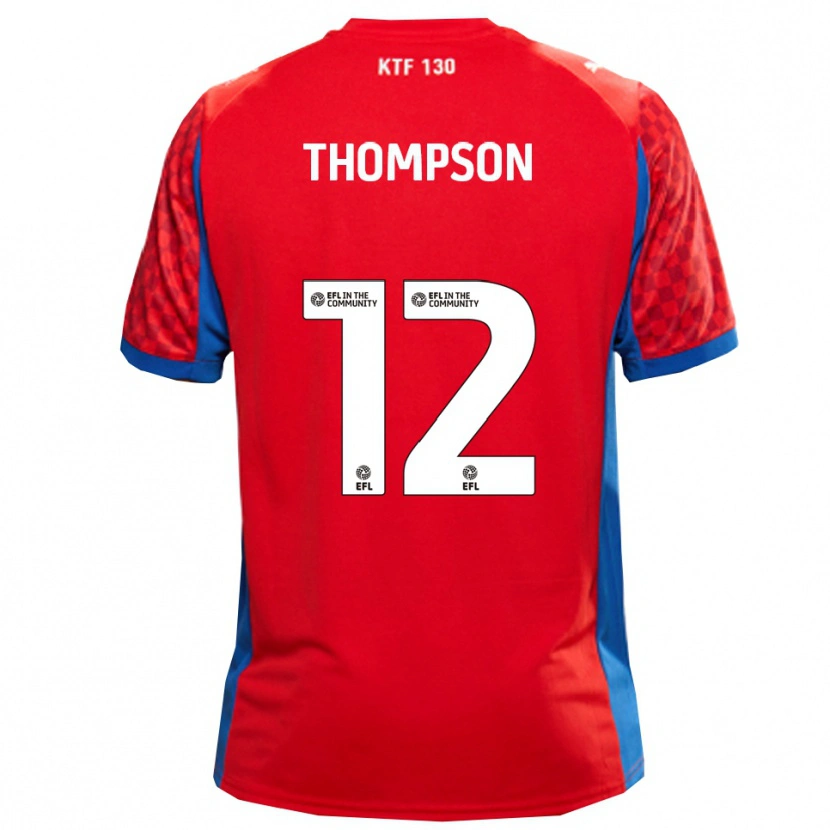 Danxen Dames Jaheim Thompson #12 Rood Blauw Uitshirt Uittenue 2025/26 T-Shirt