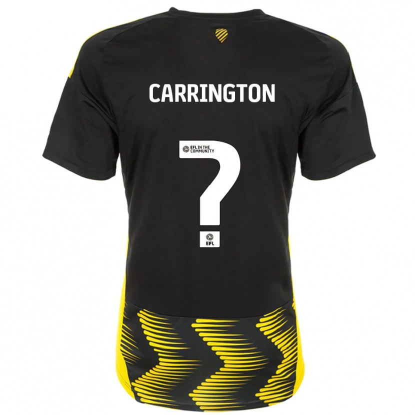 Danxen Dames Abbie Carrington #0 Zwart Geel Uitshirt Uittenue 2025/26 T-Shirt