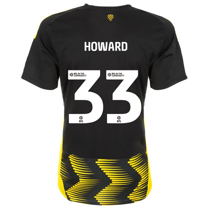 Danxen Dames Mark Howard #33 Zwart Geel Uitshirt Uittenue 2025/26 T-Shirt