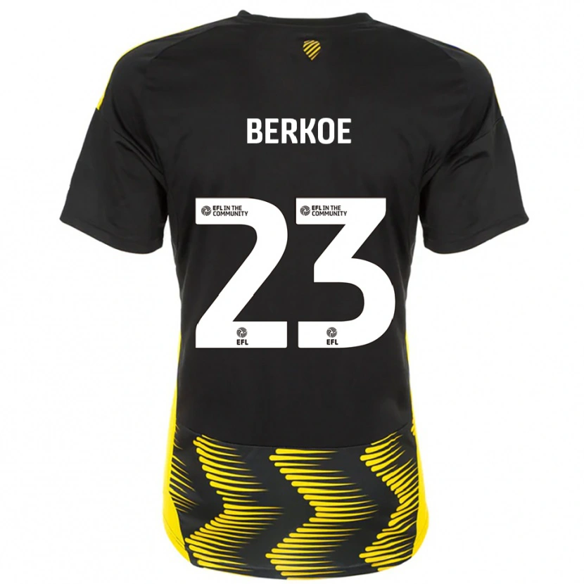 Danxen Dames Kevin Berkoe #23 Zwart Geel Uitshirt Uittenue 2025/26 T-Shirt