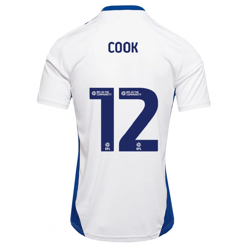 Danxen Dames Izzy Cook #12 Wit Blauw Uitshirt Uittenue 2025/26 T-Shirt