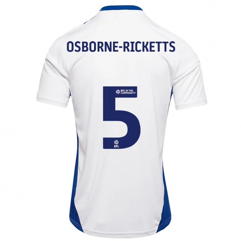 Danxen Dames Sahara Osborne-Ricketts #5 Wit Blauw Uitshirt Uittenue 2025/26 T-Shirt