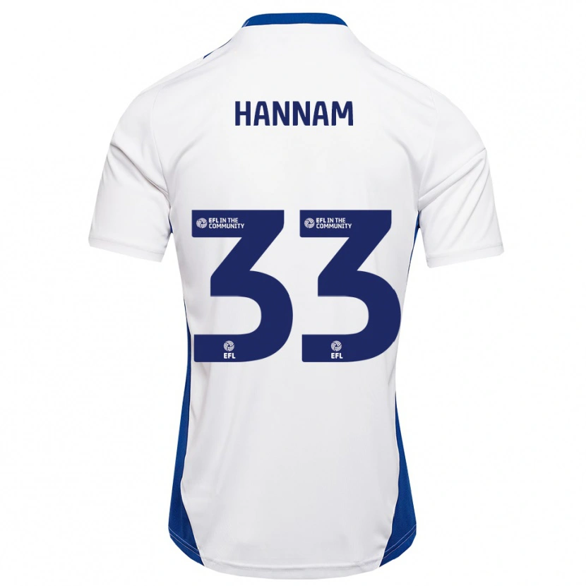 Danxen Dames Shawna Hannam #33 Wit Blauw Uitshirt Uittenue 2025/26 T-Shirt