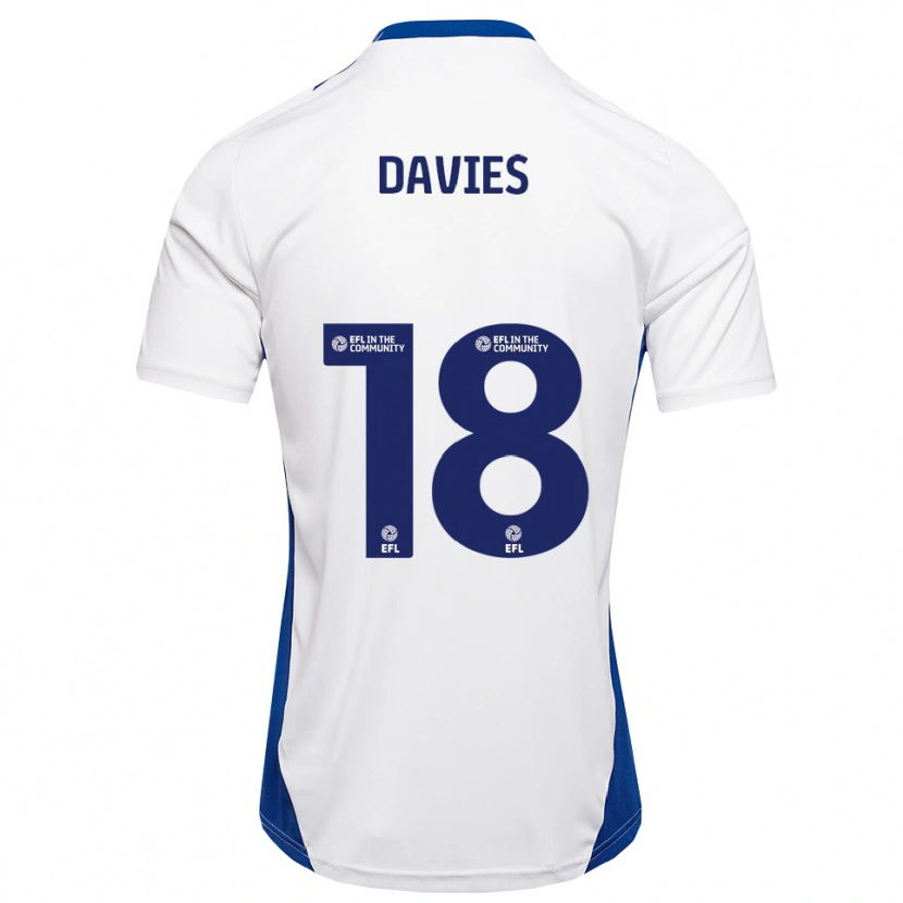 Danxen Dames Libby Davies #18 Wit Blauw Uitshirt Uittenue 2025/26 T-Shirt