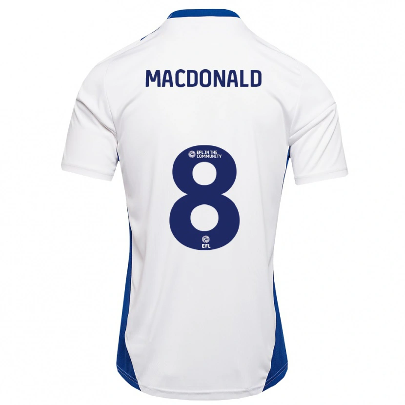 Danxen Dames Taylor Macdonald #8 Wit Blauw Uitshirt Uittenue 2025/26 T-Shirt