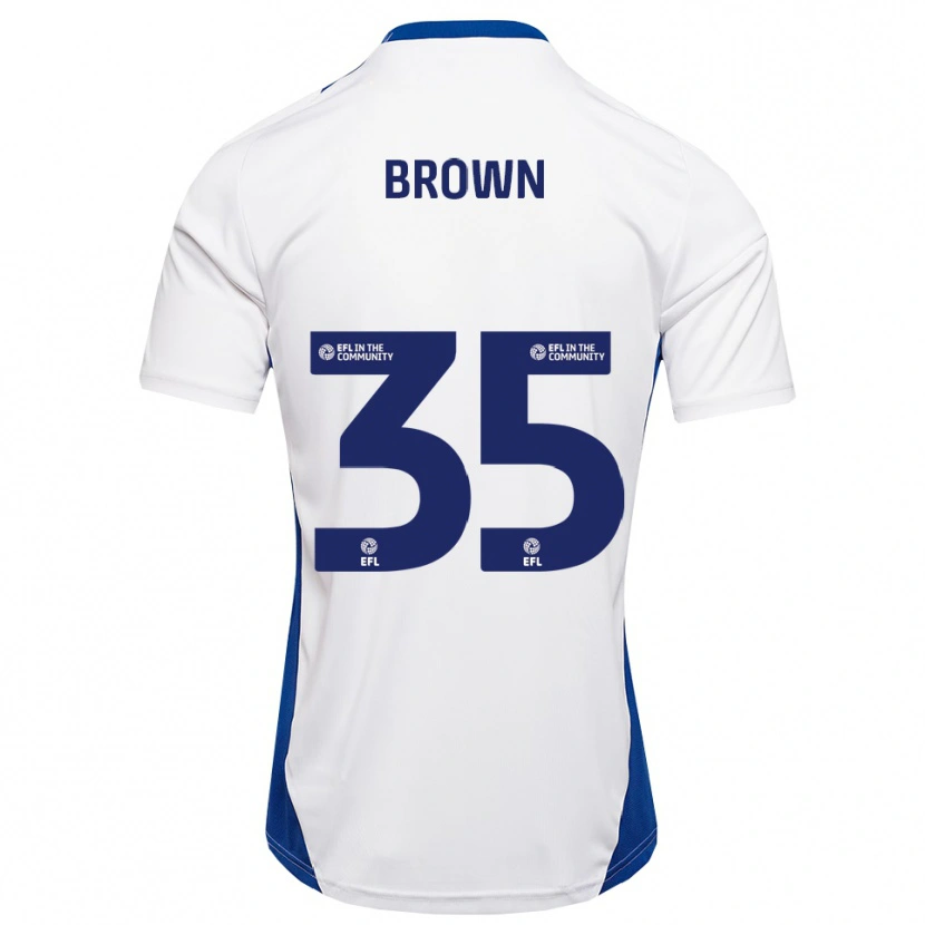 Danxen Dames Jaxon Brown #35 Wit Blauw Uitshirt Uittenue 2025/26 T-Shirt