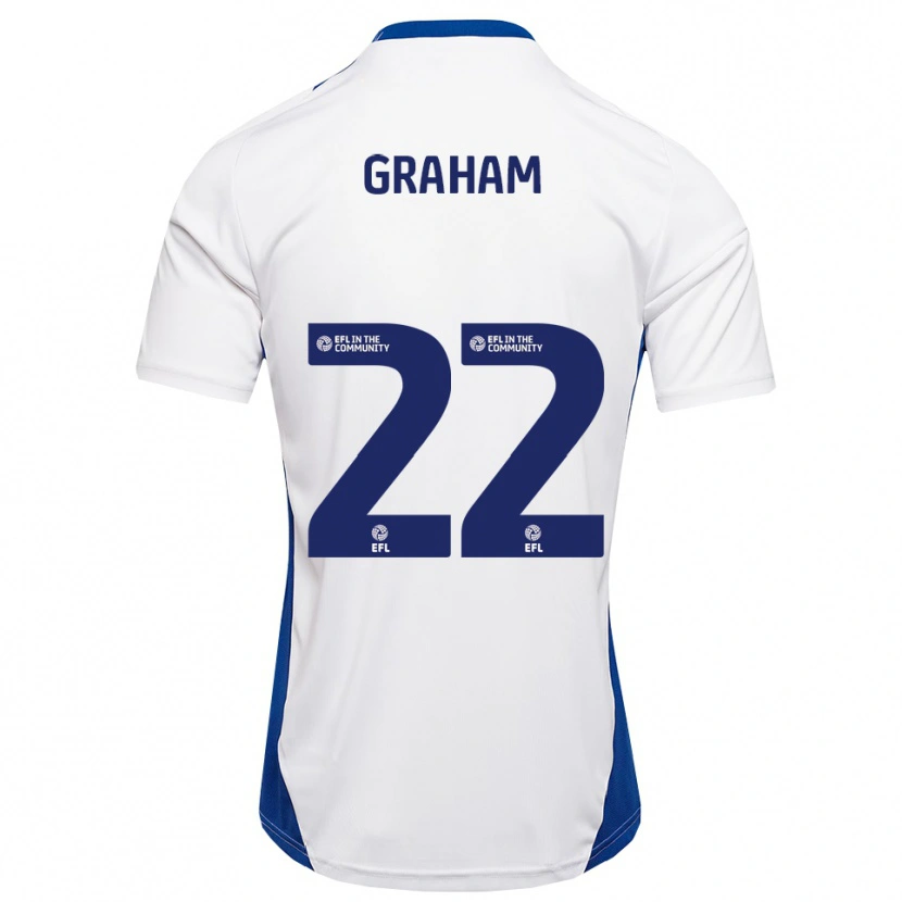 Danxen Dames Jess Graham #22 Wit Blauw Uitshirt Uittenue 2025/26 T-Shirt