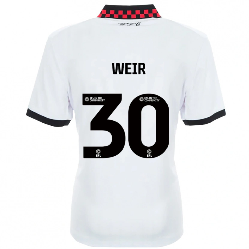 Danxen Dames Evan Weir #30 Wit Zwart Uitshirt Uittenue 2025/26 T-Shirt