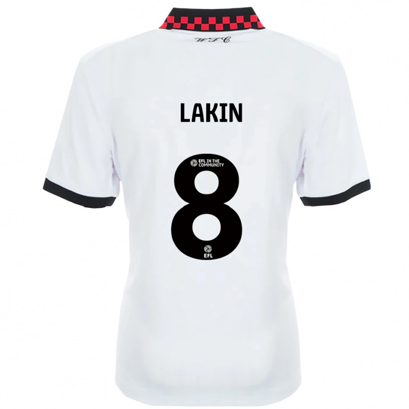 Danxen Dames Charlie Lakin #8 Wit Zwart Uitshirt Uittenue 2025/26 T-Shirt