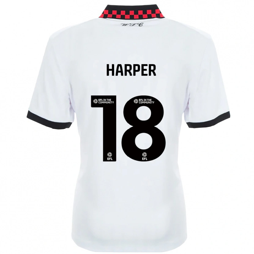 Danxen Dames Vincent Harper #18 Wit Zwart Uitshirt Uittenue 2025/26 T-Shirt
