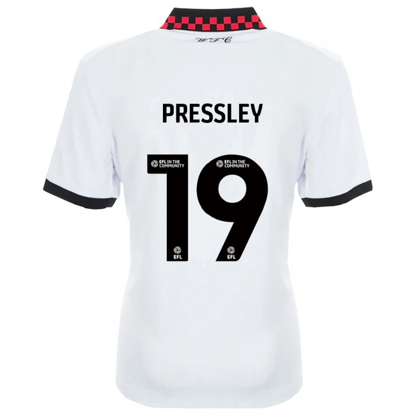 Danxen Dames Aaron Pressley #19 Wit Zwart Uitshirt Uittenue 2025/26 T-Shirt