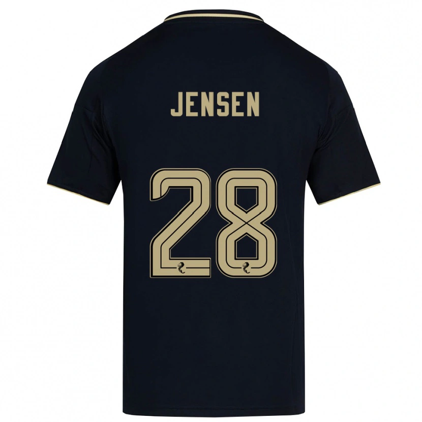 Danxen Dames Alexander Jensen #28 Marine Goud Uitshirt Uittenue 2025/26 T-Shirt