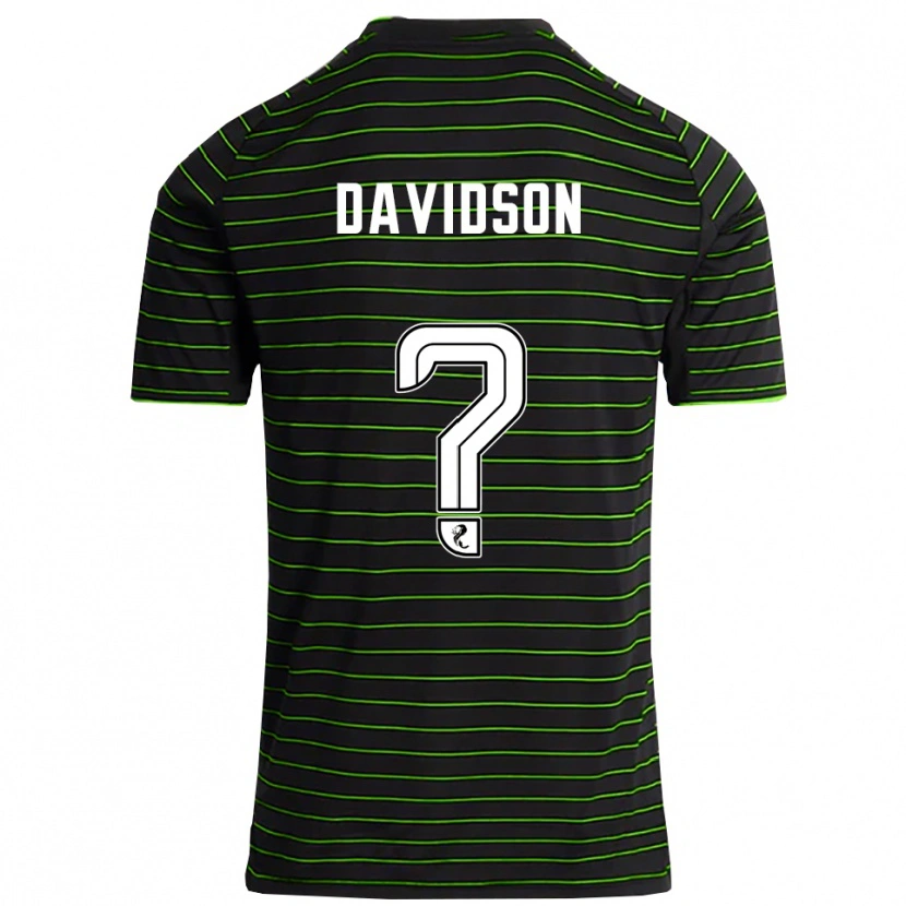 Danxen Dames Alasdair Davidson #0 Zwart Groen Uitshirt Uittenue 2025/26 T-Shirt