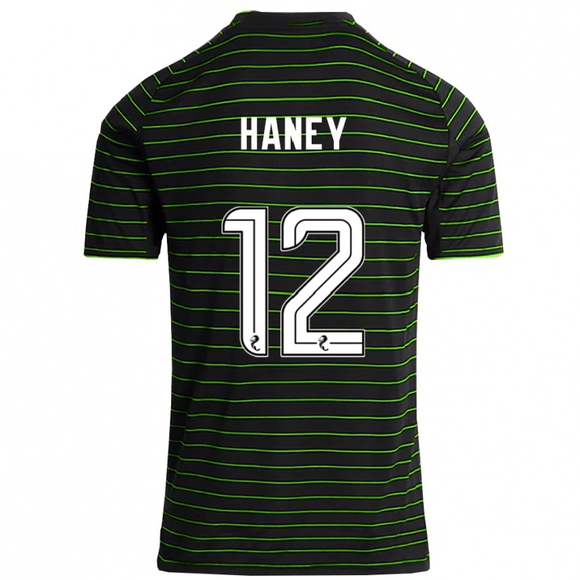 Danxen Dames Joseph Haney #12 Zwart Groen Uitshirt Uittenue 2025/26 T-Shirt