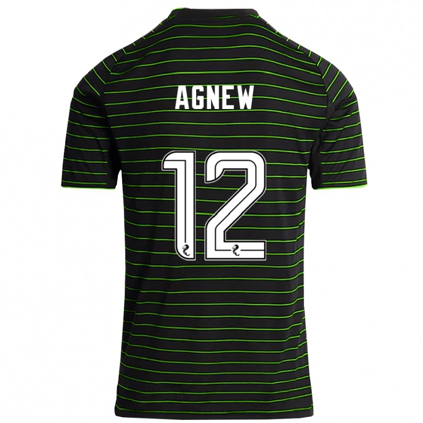 Danxen Dames Murphy Agnew #12 Zwart Groen Uitshirt Uittenue 2025/26 T-Shirt