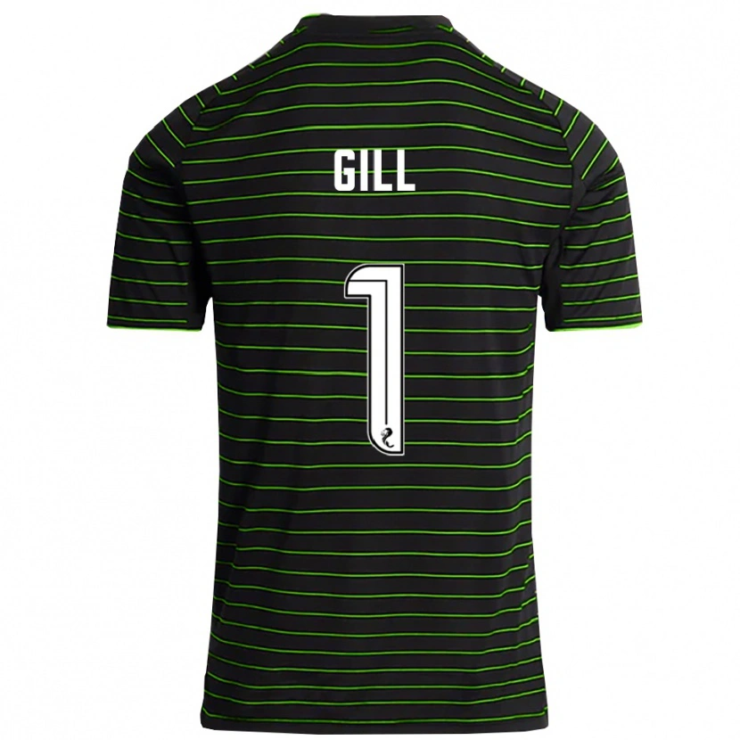 Danxen Dames Marcus Gill #1 Zwart Groen Uitshirt Uittenue 2025/26 T-Shirt