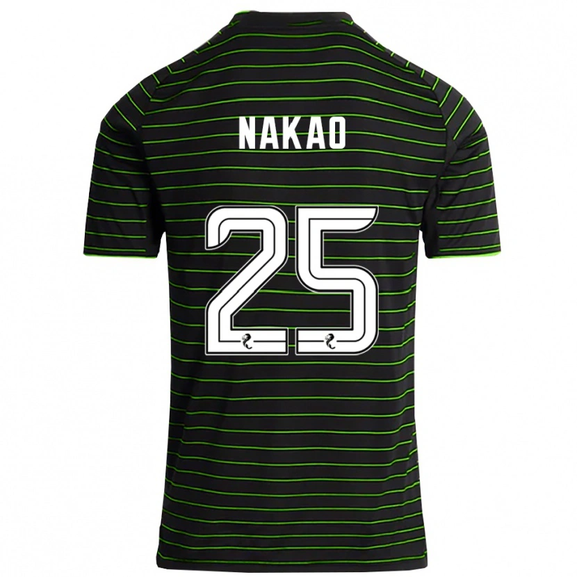 Danxen Dames Momo Nakao #25 Zwart Groen Uitshirt Uittenue 2025/26 T-Shirt