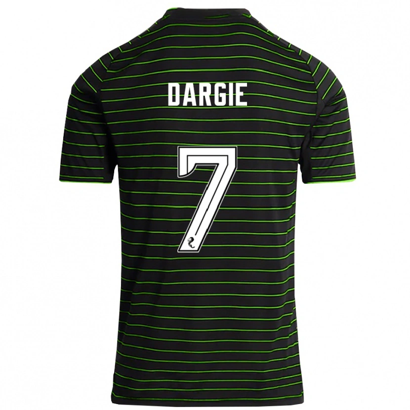 Danxen Dames Rhys Dargie #7 Zwart Groen Uitshirt Uittenue 2025/26 T-Shirt