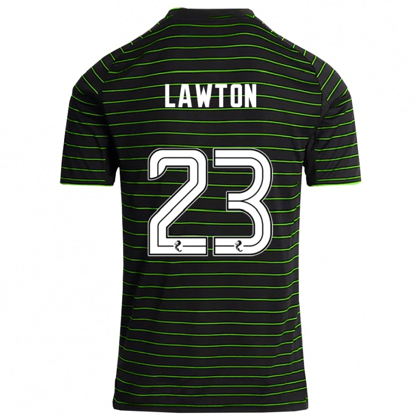 Danxen Dames Emma Lawton #23 Zwart Groen Uitshirt Uittenue 2025/26 T-Shirt