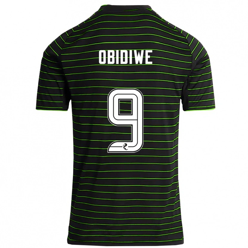 Danxen Dames Emmanuel Obidiwe #9 Zwart Groen Uitshirt Uittenue 2025/26 T-Shirt