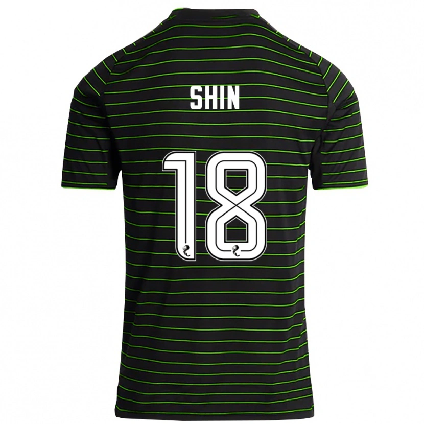 Danxen Dames Shin Yamada #18 Zwart Groen Uitshirt Uittenue 2025/26 T-Shirt