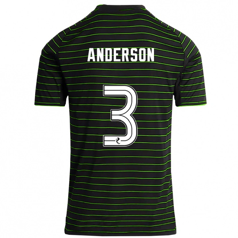 Danxen Dames Matthew Anderson #3 Zwart Groen Uitshirt Uittenue 2025/26 T-Shirt