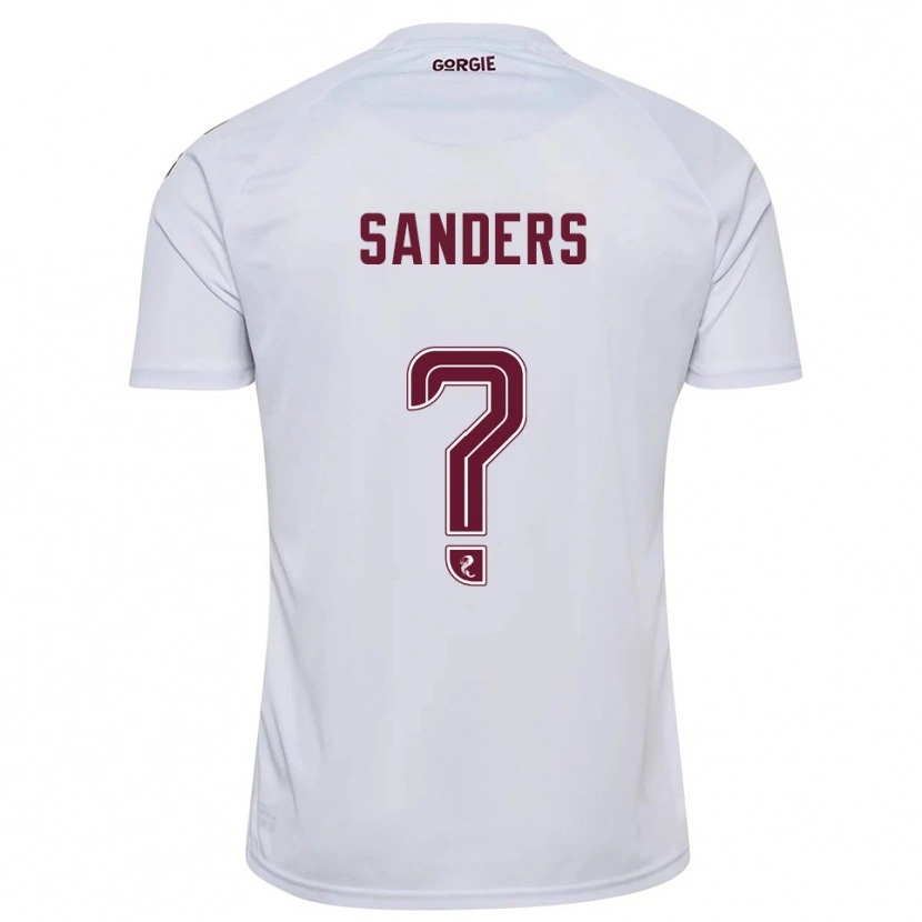 Danxen Dames Charlie Sanders #0 Wit Bordeauxrood Uitshirt Uittenue 2025/26 T-Shirt