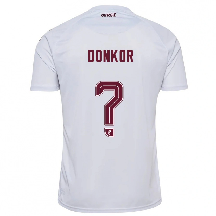 Danxen Dames Jaedon Donkor #0 Wit Bordeauxrood Uitshirt Uittenue 2025/26 T-Shirt