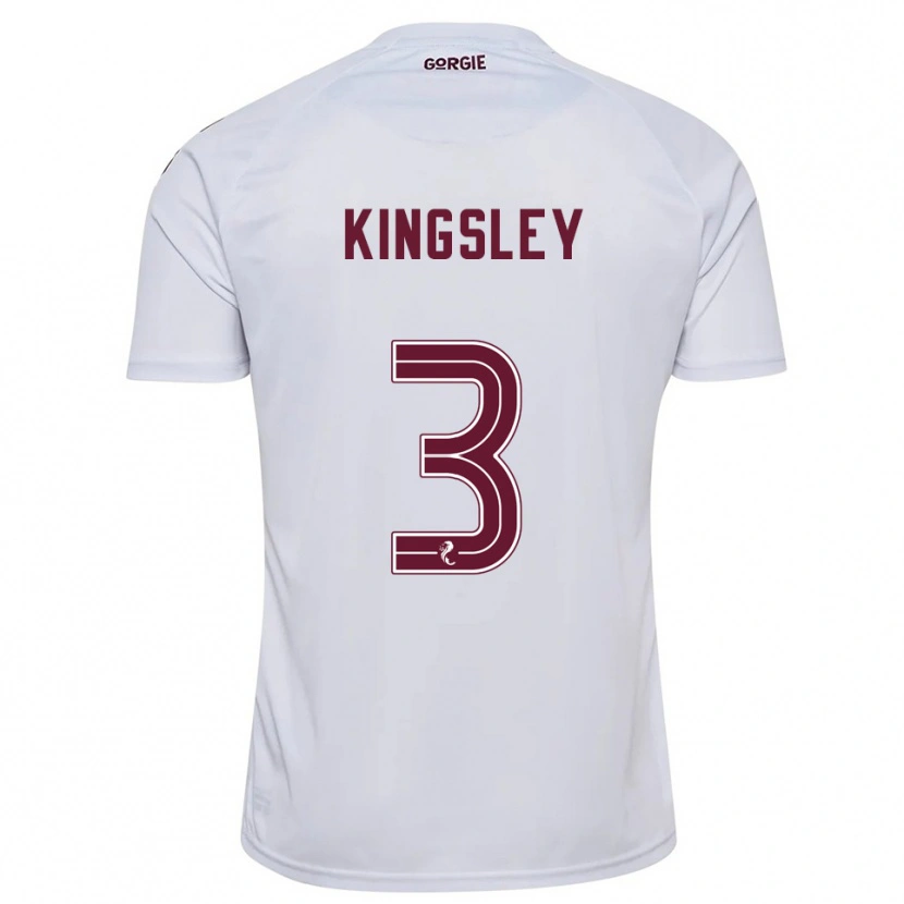Danxen Dames Stephen Kingsley #3 Wit Bordeauxrood Uitshirt Uittenue 2025/26 T-Shirt